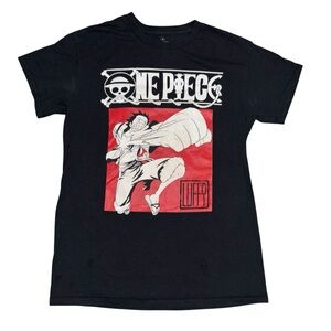 One Piece Luffy Straw Hat Punch Graphic Tee - Ripple Junction - Size Small